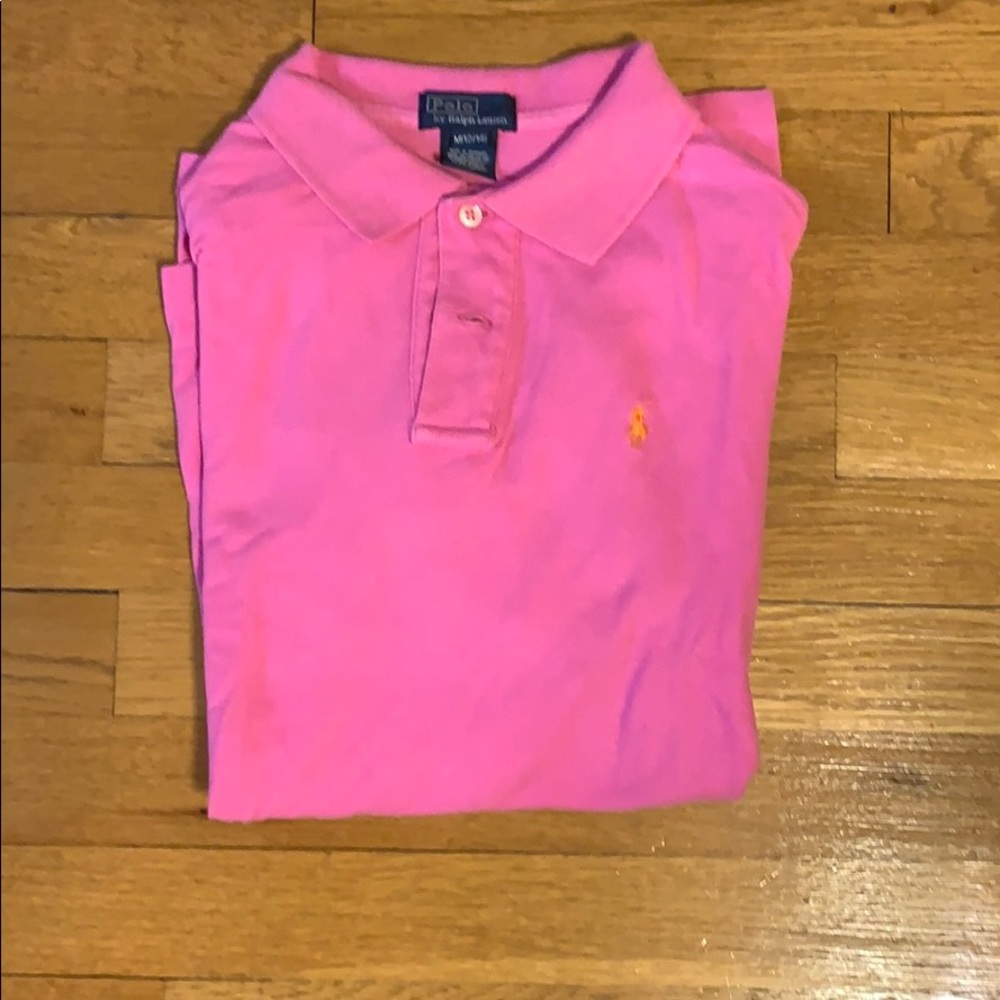 Polo Ralph Lauren pink ling sleeve polo